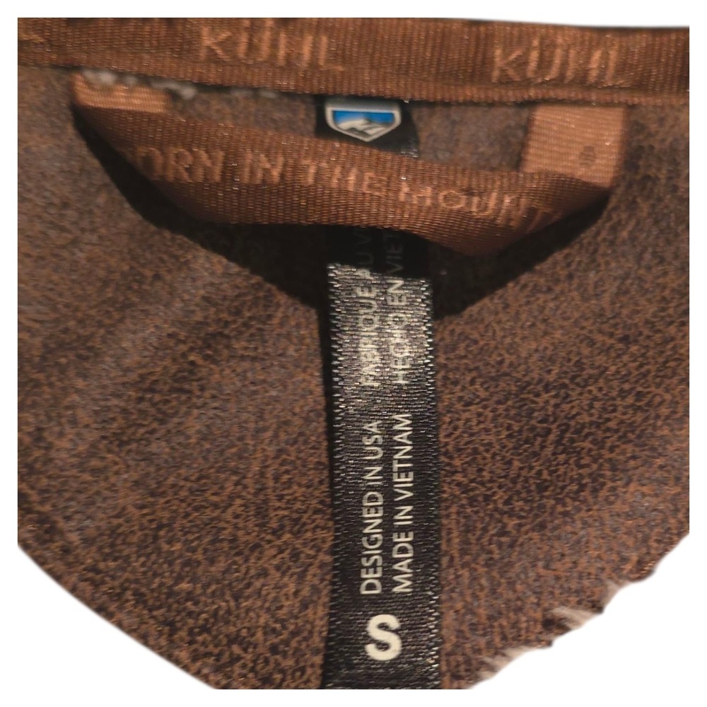 KÜHL Flight Vest Womens S Sherpa Fleece Zip Out Hood Gray‎ Brown Gorpcore Alpine - Picture 9 of 15